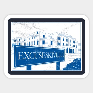 Excuseskiville Sticker